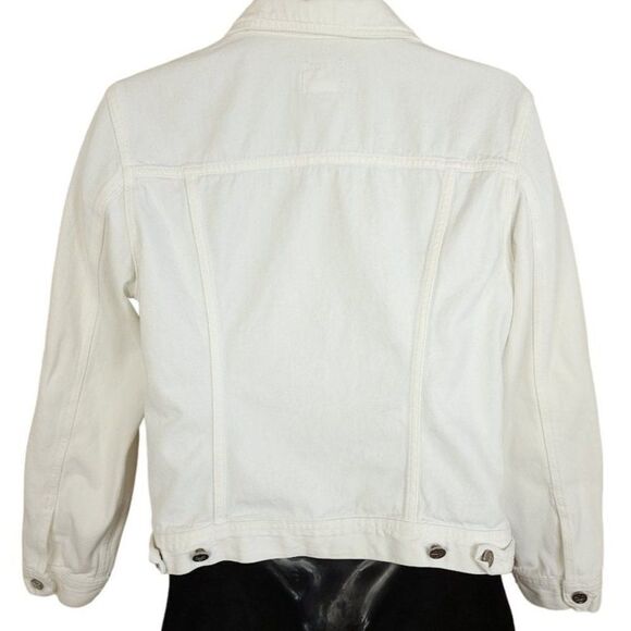 Calvin Klein Jeans Denim Trucker Jacket Vintage 90s White Mens Size Medium - Picture 4 of 7